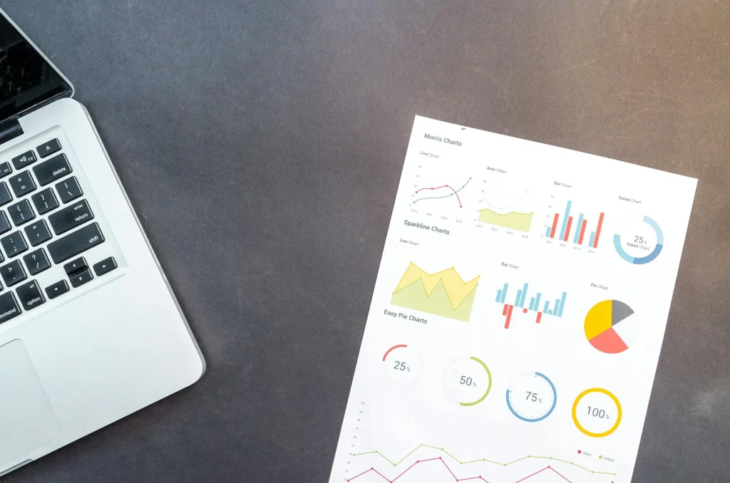 Business Website Laptop Growth Chart